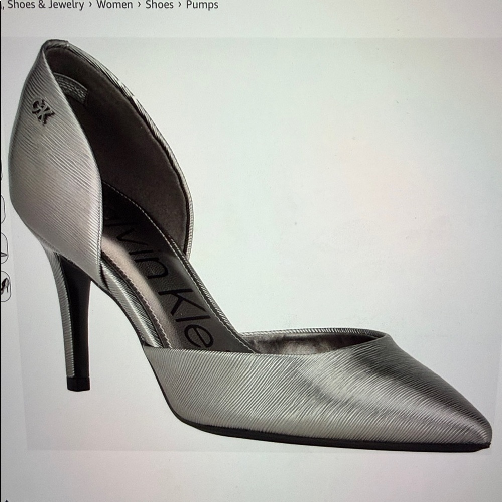 Calvin Klein Metallic Silver Heels